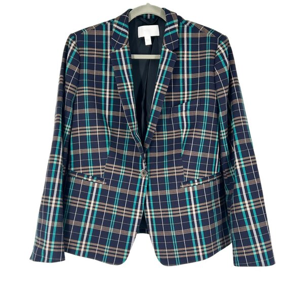 Hugo Boss Jilesa Plaid Blazer Jacket - Picture 2 of 7